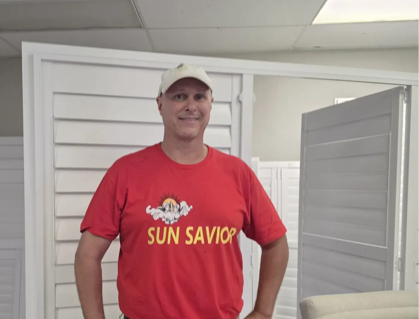 Chris Irminger, owner of Sun Savior Shades, in the Fort Myers showroom